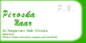 piroska maar business card