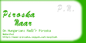 piroska maar business card